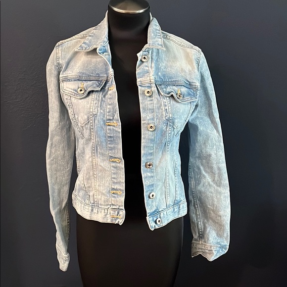 H&M Jackets & Blazers - H&M Label of Graded Goods jean jacket distressed acid wash sz 8